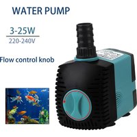Submersible Water Pump Aquarium Pump 3/10/25W Ultra-Quiet Filter Fish Pond with Suction Cups EU/US Plug Fish Tank Fountain