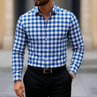 2025 Men's Long Sleeve Shirt Casual Slim Fit Button Down Shirt Advanced Striped Design Shirt For Men Fashion Top Blouse Male Tee