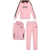 3Pcs/Set Simple Women Tracksuit Thickened Elastic Waist Letter Print Women Hoodie Jogging Pants Zipper Vest Suit Coldproof