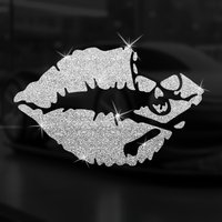 1pc 'Kiss' Pattern Vinyl Sticker, Trendy Art Sticker Suitable for Cars, Trucks, Vans, Walls, Laptops, Shiny Laptop Sticker.