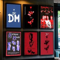 1PC band D-DEPECHE M-MODE cool Poster Self-adhesive Art Waterproof Paper Sticker Coffee House Bar Dorm Room Wall Decor