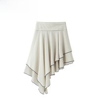 Fashion Asymmetric Layered Decoration Skirt High Waist A-Line Polyester Fiber Women's Spring 2026 Skirts Ladies Premium