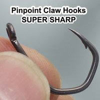 20PCS Carp Fishing Hooks Pinpoint Claw Hooks PTFE Coating High Carbon Stainless Steel Eyed Fish Hooks for Carp Fishing