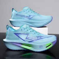 Men's Casual Sports Shoes, Lightweight Mesh Running Shoes, Carbon Plate Shock-Absorbing Racing Training Shoes, Fashionable Trendy Running Shoes for Female Students, Unisex Sizes 36-45 Large Sizes