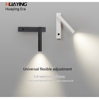 3W 5W Wall Lamp Backlight Rotation Adjustable Light Hotel Bedroom Bedside Study Reading Sconce Lamp With Switch Northern Style