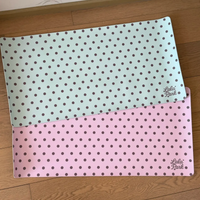 Leather Desk Pad Protector Full Screen Polka Dots Pink Blue Mouse Pad Office Desk Mat Waterproof Non-Slip PU Desk Blotter Pad