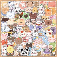 100pcs Cute Bear Stickers Vinyl Waterproof Stickers for Loptop Water Bottles Skateboard Decals