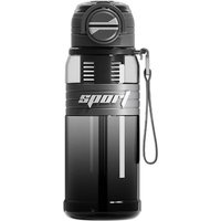 800ml Leakproof Tritan Dual-Mouth Bottle BPA-Free Sports Water Cup with Straw Tea Strainer & Carry Strap-Gym Hiking Essentials