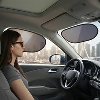 2/4pc Car Window Sun Shade Universal Summer Car Sunshade Protection And UV Protection Anti-Glar Cover Electrostatic Adsorption