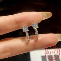Luxury 0.5ct Moissanite Wedding Earrings for Women Gift Lab Diamond 925 Sterling Silver Original Fine Jewelry Huggies