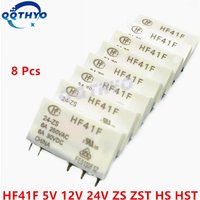 8Pcs New Original HF41F-5-ZS HF41F-12-ZS HF41F-24-ZS HF41F 5V 12V 24V-HS 4Pin 5Pin 6A Industrial Relay Subminiature Power Relay