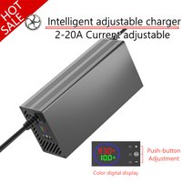20A 24V 42V 48V 58.4V 72V 60V 84V Li-ion Lifepo4 Lithium Battery Charger Curren Adjust 10S 13S 54.6V Fast Charge 8S 16S 20S part