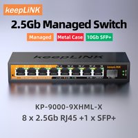 Kontrolowany przełącznik KeepLiNK 2,5 Gb z 8-portowym 2,5 Gb Ethernet i 1-portowym 10G SFP+