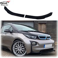 2PCS 2018 To 2021 For BMW I3 101 Hatchback Front Spoiler Bumper Lip Splitters Cover Diffuser Body Kits By Gloss Black ABS