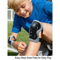 AliExpress NONE Kids Adjustable Helmet and Pads Set, Knee Pads Elbow Pads Wrist Guards Protective Gear for Kids 3-10, Ideal for Bicycle, Skatebo