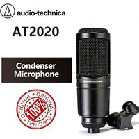 Original Audio Technica AT2020 Cardioid Condenser Microphone Professional Studio XLR Mic for Podcasting Streaming Recording