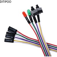 68CM Slim ATX PC Computer Motherboard Power Cable Original On/Off/Reset with LED Light PC Power Reset Switch Push Button Switch
