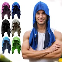 AliExpress NONE 1pc Cooling Hoodie Towel Cooling Towels Quick Drying Absorbent Towels for Neck and Face Protection Sport Workout Camping Cycling