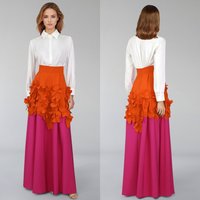 Customized Exquisite Fashion Jersey Pleat Ruched Flower A-line High Collar Long Dresses Bespoke Occasion Dresses Sizes Available