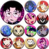Dandadan Anime Badge Okarun Momo Turbo Granny Seiko Characters Brooches Lapel Pin for Backpack Clothes Hat Decoration Gifts 58mm
