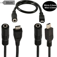 5pin Micro Usb Male 3.5mm Female Audio Cable Adapter Micro Mini Usb Male 3.5mm Female Audio Line Connector Usb 3.5 Convert Cable