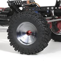 4Pcs 98MM 1.9inch Rubber Mud Grappler Tires and Wheel for 1:10 RC Crawler Axial SCX10 G500 TRX6 G63 YIKONG 90046 90047 TRX4 Def