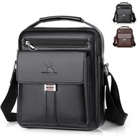 Men Crossbody Shoulder Bags Waterproof Vintage Men Handbags Large Capacity PU Leather Bag Man Messenger Bags Tote Bag