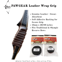 Genuine Leather Wrap Grip for Recurve/Trad Bow – Cowhide Grip Tape, Sweat-Absorbent, Self-Adhesive, 15mm x 50/80 inches