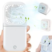 USB charging portable neck hanging fan, handheld mini folding fan, desktop stand small fan, suitable for outdoor and office use