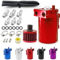 Universal Baffled Aluminum 300ml Oil Catch Can Reservoir Tank / Oil Tank With Air Filter Red Black Blue Silver Purple