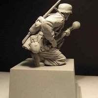 1/16 Resin Unpainted Model Kit, Military Theme, WWII Normandy Soldier Unassembled and Unpainted GK, 1533R