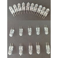 45PCS G4 6V Halogen Bulbs,5W 10W 15W 20W 25W 30W Halogen Light Bulbs 2 Pin Clear Lamp Bulb,for Cooker Lighting,Signal Lights,Tra
