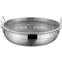 Stainless Steel Oil Filter Tray Mesh Round Air Fryer Drain Basket with Handle Rust-proof Fried Food Draining Rack Fruit