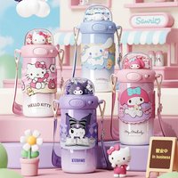 New Sanrio 316 Insulated Cup Kawaii Hello Kitty Kuromi Portable Straw Cup Cute Student Large Capacity Water Cup Exquisite Gift