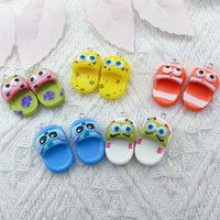 10pcs cartoon simulation pairs of slippers resin accessories DIY hair accessories headband home decoration pendant decoration