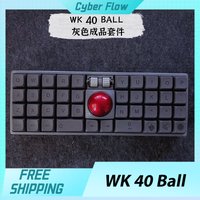Weekin WK 40 Ball Wired Mechanical Keyboard PMW3360 RP2040 Support Vial Single Mode Keyball Keyboard Kit With 2 Roller RGB Gift