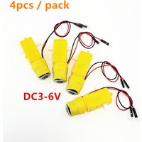 4pcs TT Motor Electric Motor DC 3V-6V Dual Shaft Geared Motor Gearbox Engine Motor for Smart Car Robot Toys Cars Chassis Models