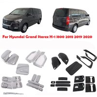 For Hyundai Grand Starex H-1 I800 2018 2019 2020 ABS Chrome External Decoration Cover Door Handle Bowl Rearview Mirror Cover