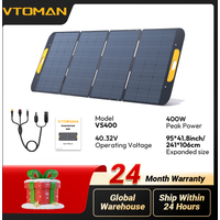 VTOMAN VS400W Foldable Solar Panel, 40.32V High Conversion Efficiency Solar Charger for Outdoor Camping, RV and Power Station