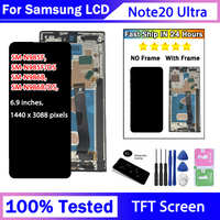 TFT For Samsung Note 20 Ultra LCD with Frame for Samsung Note20 Ultra 5G N985F N986B Lcd DisplayTouch Screen Digital Assembly
