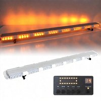 Amber Strobe Light Bar With Remote Controller 10-26V Vehicle Warning Flashing Light Bar for Truck Trailer Construction Car