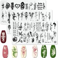 Lace Flower Butterfly Nail Stamping Plates Stainless Steel French Line Stencils DIY Manicure Templates for Nail Art