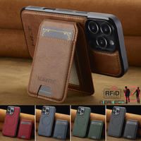 2 In 1 Detachable Leather Case For iPhone 16 17 Air 16E 15 14 13 12 11 Pro XS Max XR 8 Plus SE Mini Card Pocket Magnetic Cover