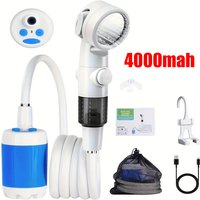 Rechargeable Portable Outdoor Shower Handheld Pump for Camping Hiking Travel Beach Pet Bath Car Washing Watering Cleaning