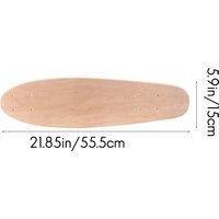 ABVH-22Inch Blank Skateboard Deck Natural 55.5X15cm Maple Banana Sliding Cruising Skating Single Rocker Board DIY Decks