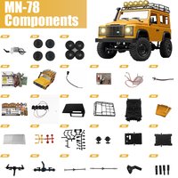 MN Spare Parts for MN99S MN98 MN99 – Receiver, Remote, Motor, Front/Rear Axles, 1500mAh Battery, Light Line