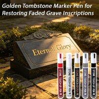 Paint Marker Pen 3mm Tip Waterproof Fade Resistant Large Capacity Quick Dry Pen For Stone Carving And Monument Lettering Repair