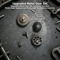 Upgraded CNC Steel Gear Set Universal V2 V3 Gearbox Pinion Gear Replacement Parts Soft Toy Mod Accessories for Airsoft Wargame