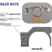 1 Pair 1:14 Scale Foot Pedal Turn Signal Yellow Light Parts for Tamiya 1:14 RC Tractor Truck For SCANIA R470 R620 Optional Parts