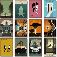 Nordic Classic Movie Pulp Fiction Interstellar Poster Aesthetic Minimalist Wall Art Vintage Canvas Painting Room Home Decor